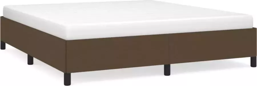 Maison Exclusive Bedframe stof donkerbruin 180x200 cm