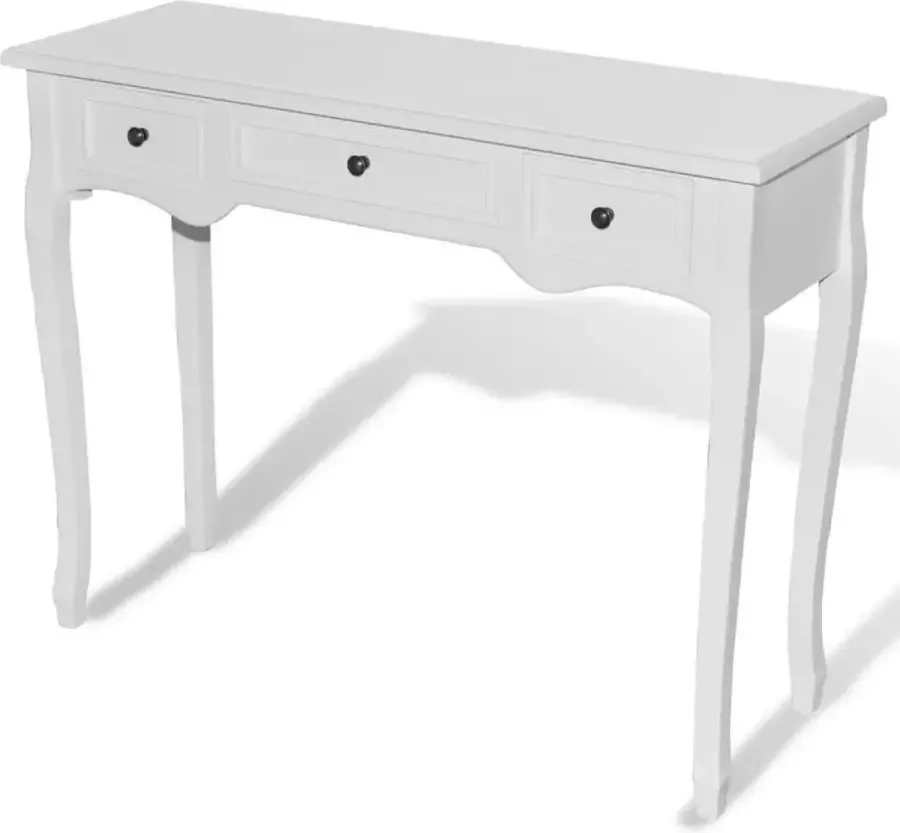 Maison Exclusive Bijzetkastje met 3 lades wit