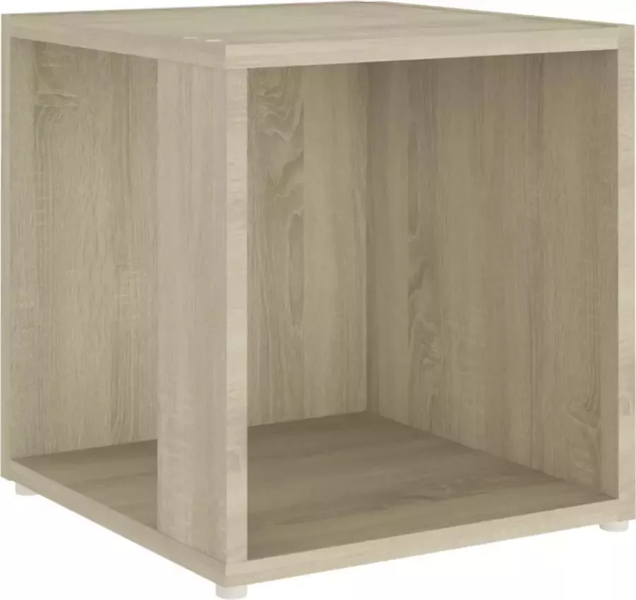 Maison Exclusive Bijzettafel 33x33x34 5 cm spaanplaat sonoma eikenkleurig