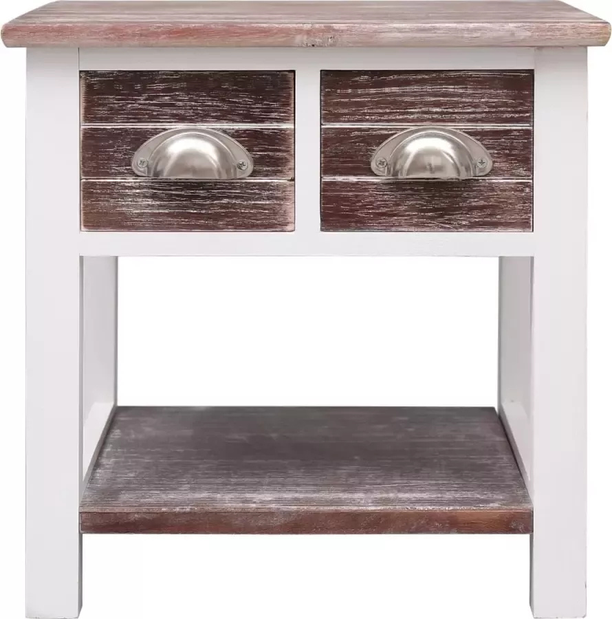 Maison Exclusive Bijzettafel 40x40x40 cm paulowniahout bruin