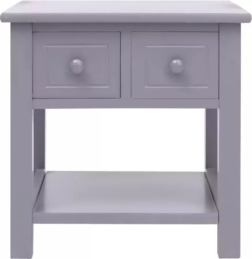 Maison Exclusive Bijzettafel 40x40x40 cm paulowniahout grijs