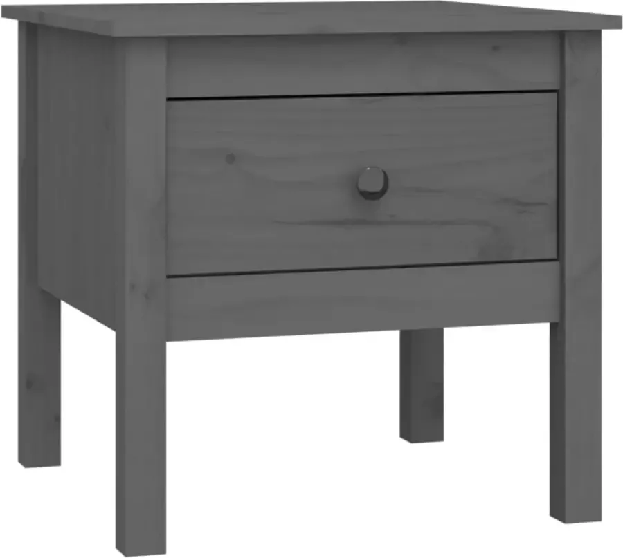 Maison Exclusive Bijzettafel 50x50x49 cm massief grenenhout grijs