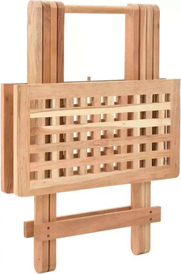 Maison Exclusive Bijzettafel inklapbaar 50x50x49 cm massief walnotenhout