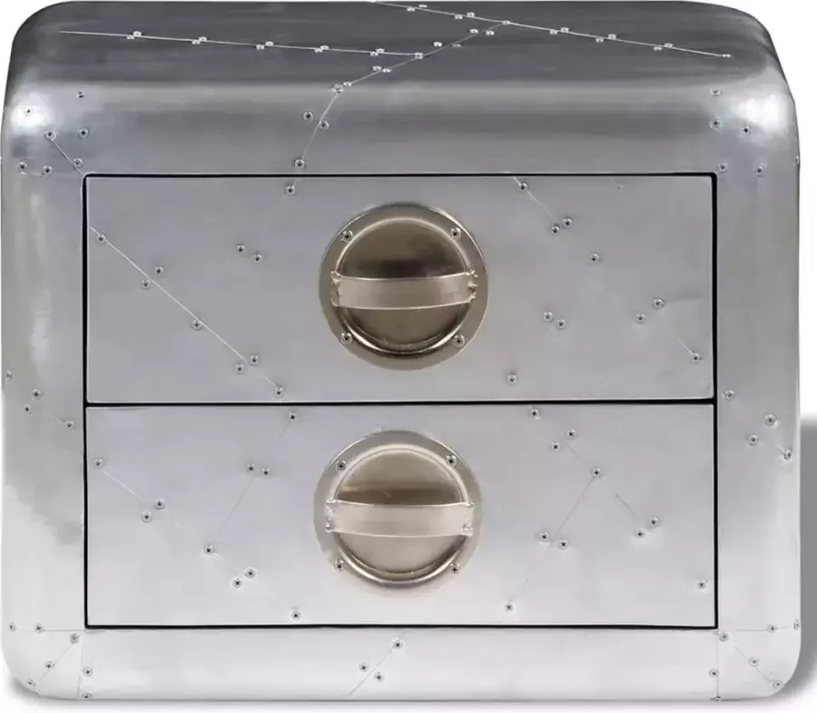 Maison Exclusive Bijzettafel met 2 lades vintage luchtvaartlook