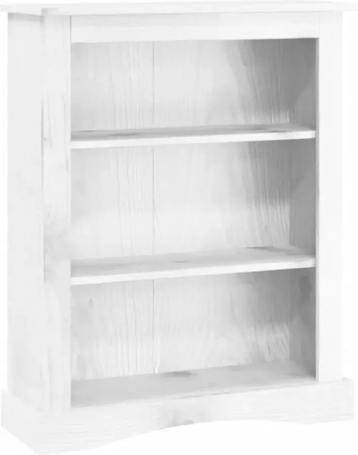 Maison Exclusive Boekenkast 3 schappen 81x29x100 cm grenenhout Corona-stijl wit