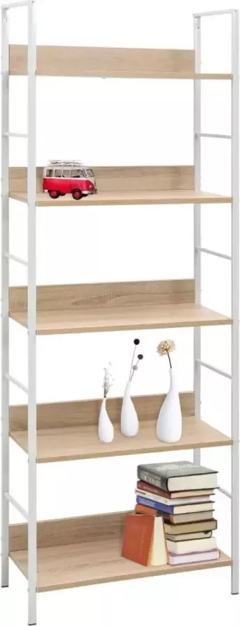 Maison Exclusive Boekenkast 5 schappen 60x27 6x158 5 cm spaanplaat eikenkleurig