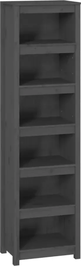 Maison Exclusive Boekenkast 50x35x183 cm massief grenenhout grijs