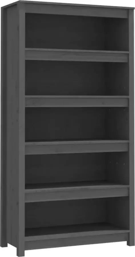 Maison Exclusive Boekenkast 80x35x154 cm massief grenenhout grijs
