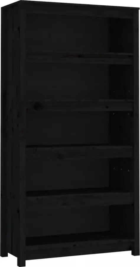 Maison Exclusive Boekenkast 80x35x154 cm massief grenenhout zwart