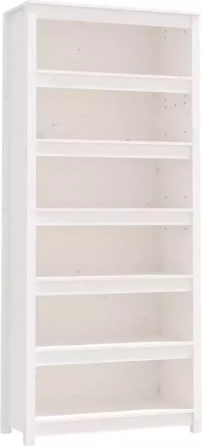 Maison Exclusive Boekenkast 80x35x183 cm massief grenenhout wit