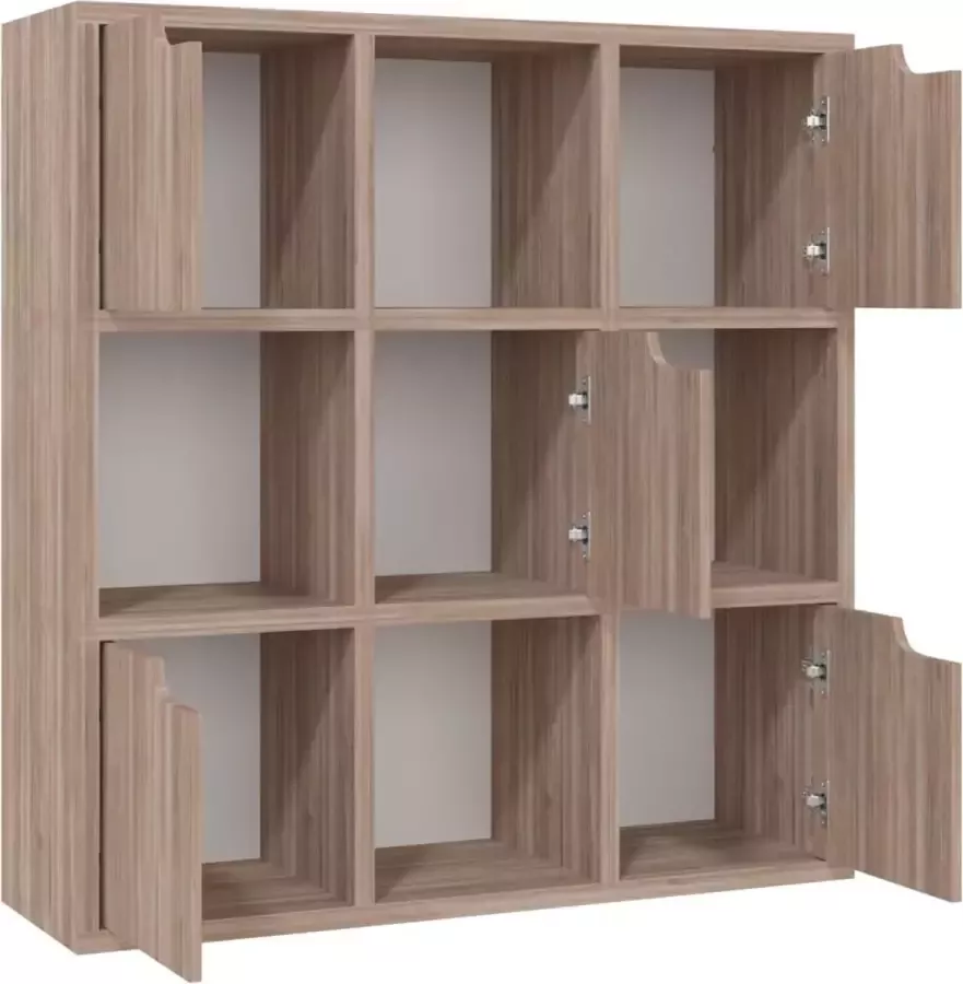 Maison Exclusive Boekenkast 88 5x27 5x88 cm spaanplaat grijs sonoma eiken