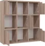 Maison Exclusive Boekenkast 88 5x27 5x88 cm spaanplaat grijs sonoma eiken - Thumbnail 1