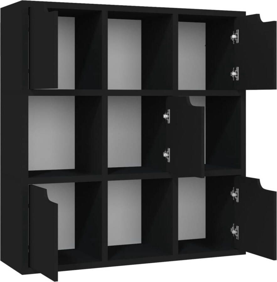 Maison Exclusive Boekenkast 88 5x27 5x88 cm spaanplaat zwart