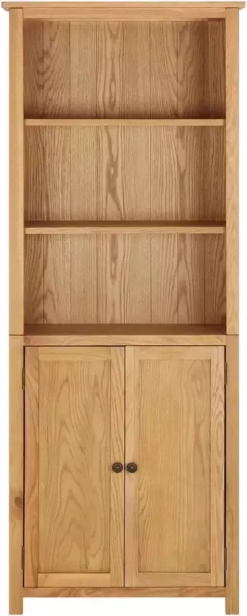 Maison Exclusive Boekenkast met 2 deuren 70x30x180 cm massief eikenhout