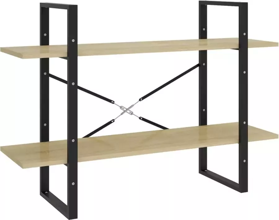 Maison Exclusive Boekenkast met 2 schappen 100x30x70 cm spaanplaat sonoma eiken