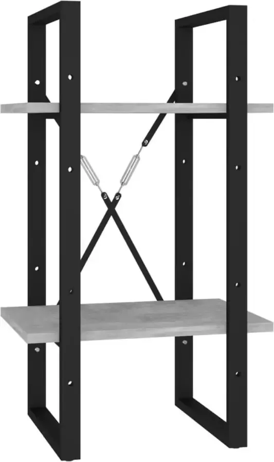 Maison Exclusive Boekenkast met 2 schappen 40x30x70 cm spaanplaat betongrijs