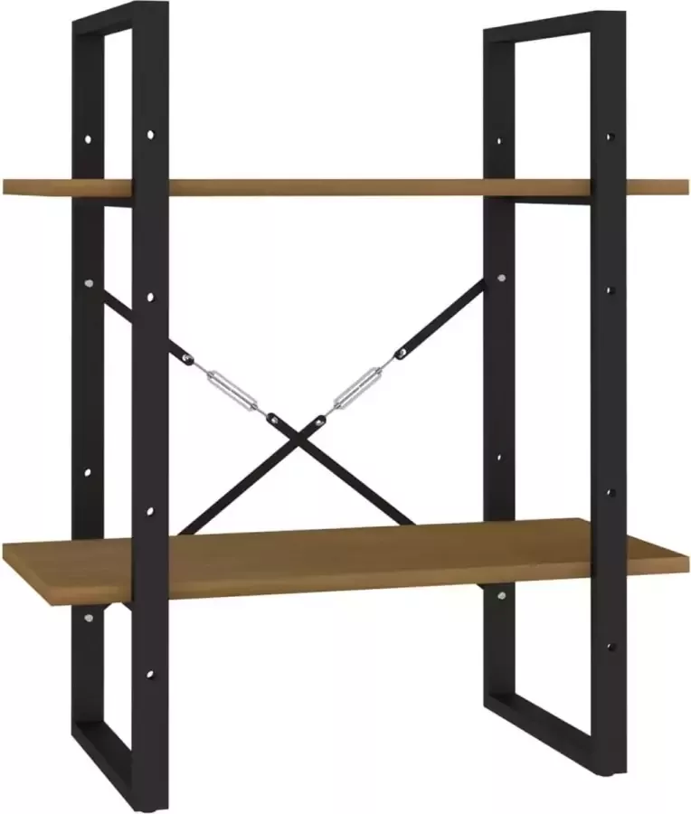 Maison Exclusive Boekenkast met 2 schappen 60x30x70 cm grenenhout honingbruin