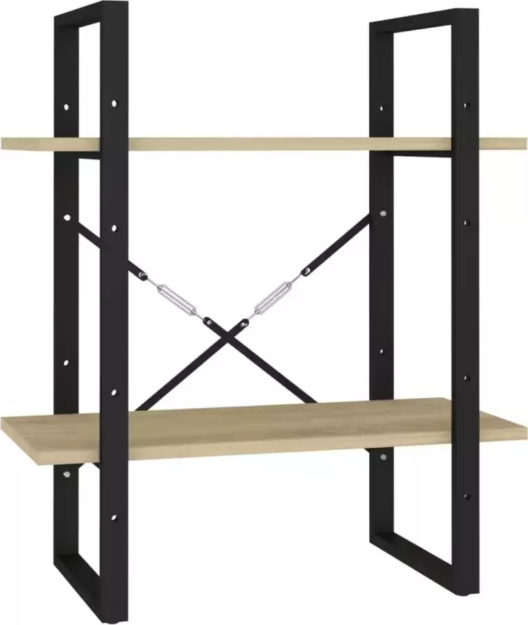 Maison Exclusive Boekenkast met 2 schappen 60x30x70 cm spaanplaat sonoma eiken