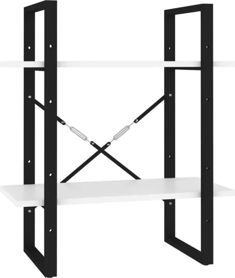 Maison Exclusive Boekenkast met 2 schappen 60x30x70 cm spaanplaat wit