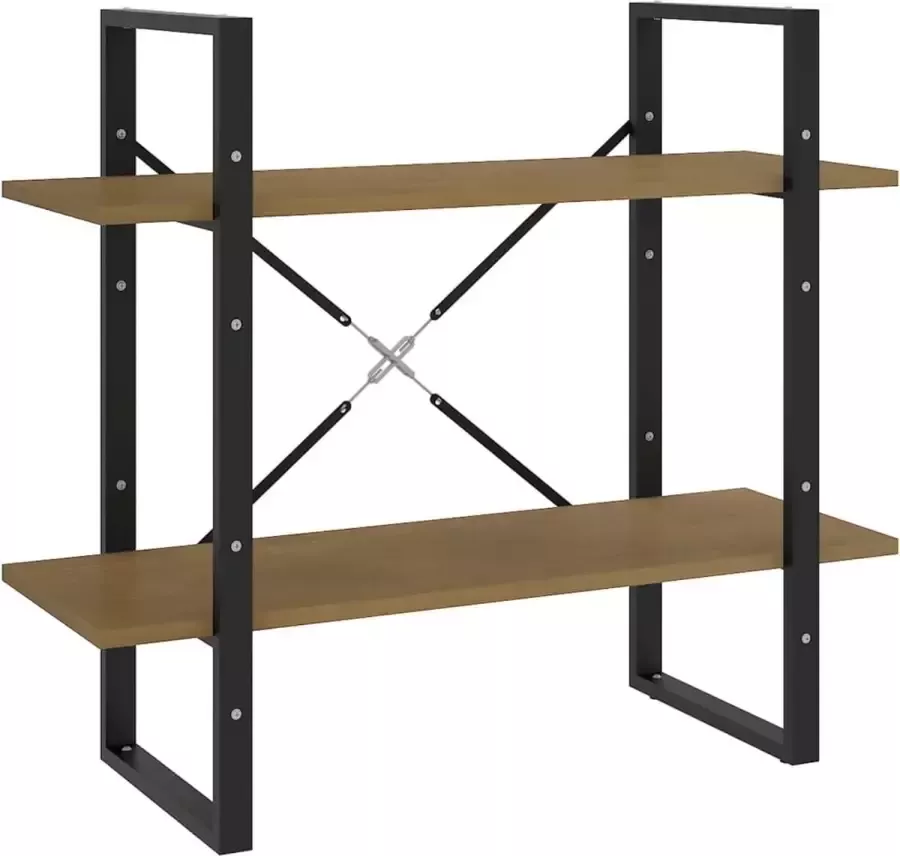 Maison Exclusive Boekenkast met 2 schappen 80x30x70 cm massief grenenhout bruin