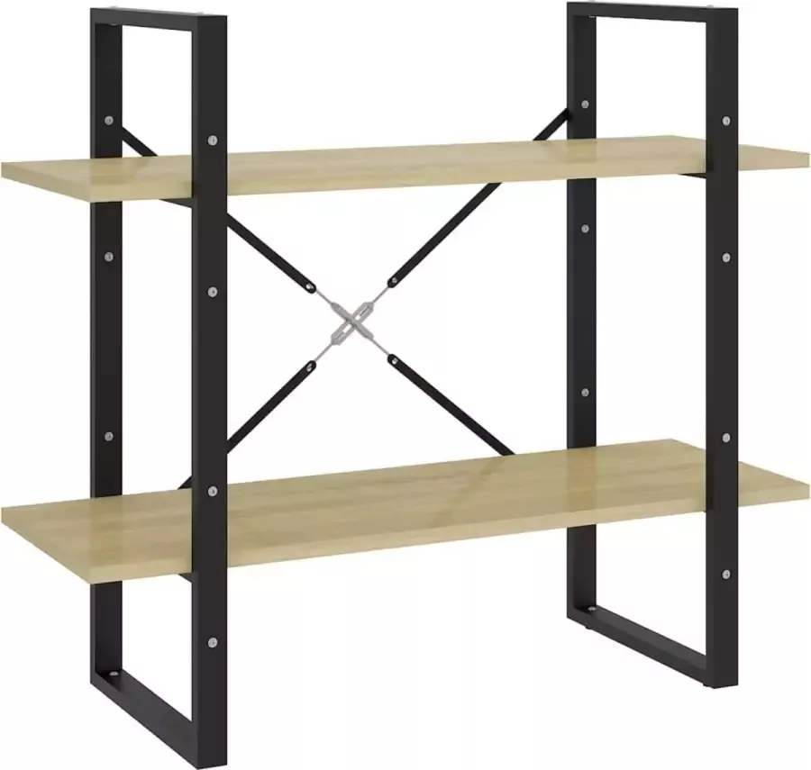 Maison Exclusive Boekenkast met 2 schappen 80x30x70 cm spaanplaat sonoma eiken