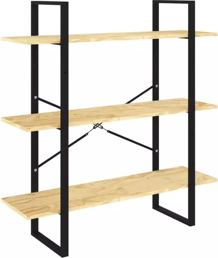 Maison Exclusive Boekenkast met 3 schappen 100x30x105 cm massief grenenhout