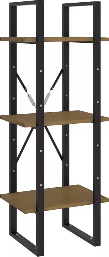 Maison Exclusive Boekenkast met 3 schappen 40x30x105 cm grenenhout honingbruin