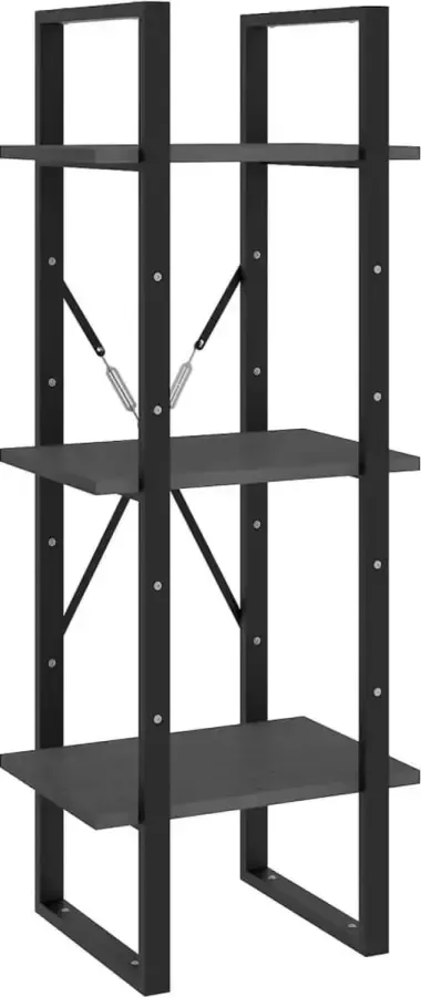 Maison Exclusive Boekenkast met 3 schappen 40x30x105 cm massief grenenhout grijs