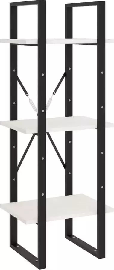 Maison Exclusive Boekenkast met 3 schappen 40x30x105 cm massief grenenhout wit