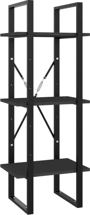 Maison Exclusive Boekenkast met 3 schappen 40x30x105 cm spaanplaat grijs