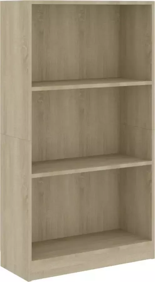 Maison Exclusive Boekenkast met 3 schappen 60x24x109 cm bewerkt hout sonoma eik