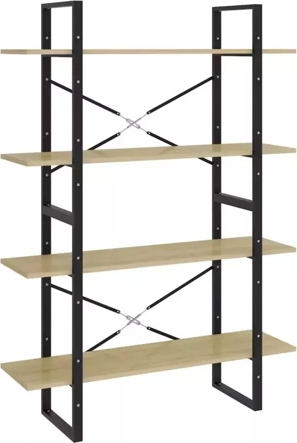 Maison Exclusive Boekenkast met 4 schappen 100x30x140 cm spaanplaat sonoma eiken