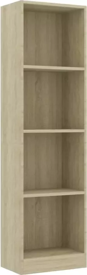 Maison Exclusive Boekenkast met 4 schappen 40x24x142 cm bewerkt hout sonoma eik