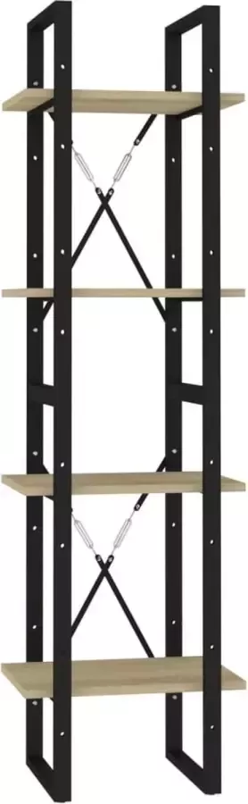 Maison Exclusive Boekenkast met 4 schappen 40x30x140 cm spaanplaat sonoma eiken