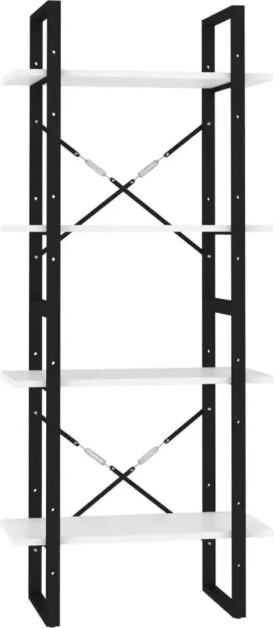 Maison Exclusive Boekenkast met 4 schappen 60x30x140 cm spaanplaat wit