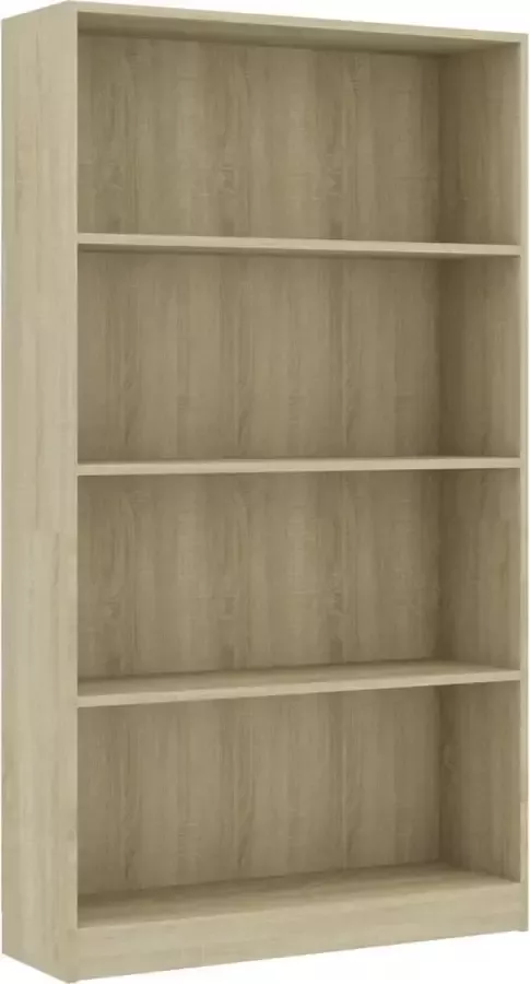 Maison Exclusive Boekenkast met 4 schappen 80x24x142 cm bewerkt hout sonoma eik