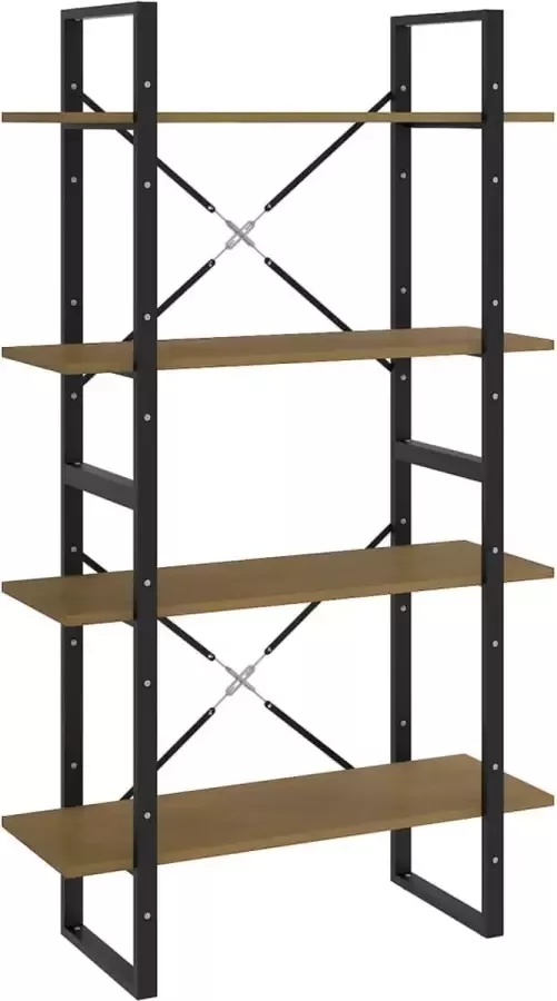 Maison Exclusive Boekenkast met 4 schappen 80x30x140 cm massief grenenhout bruin