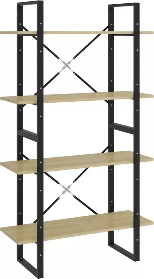 Maison Exclusive Boekenkast met 4 schappen 80x30x140 cm spaanplaat sonoma eiken