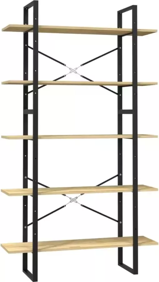 Maison Exclusive Boekenkast met 5 schappen 100x30x175 cm grenenhout