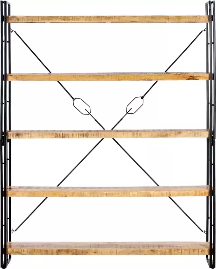 Maison Exclusive Boekenkast met 5 schappen 140x30x180 cm massief mangohout