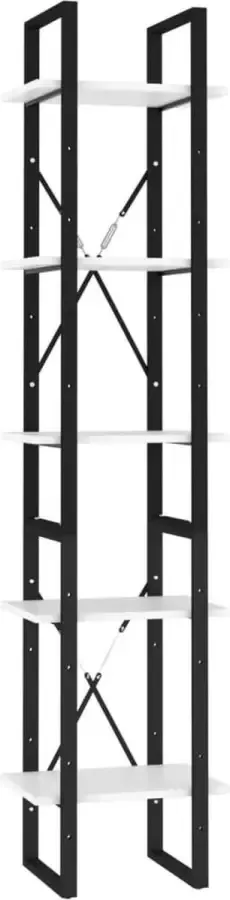 Maison Exclusive Boekenkast met 5 schappen 40x30x175 cm bewerkt hout wit