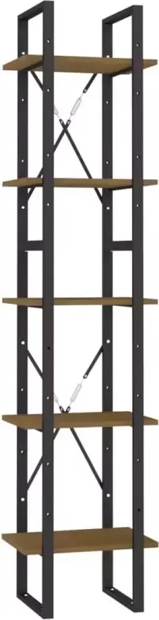 Maison Exclusive Boekenkast met 5 schappen 40x30x175 cm grenenhout bruin