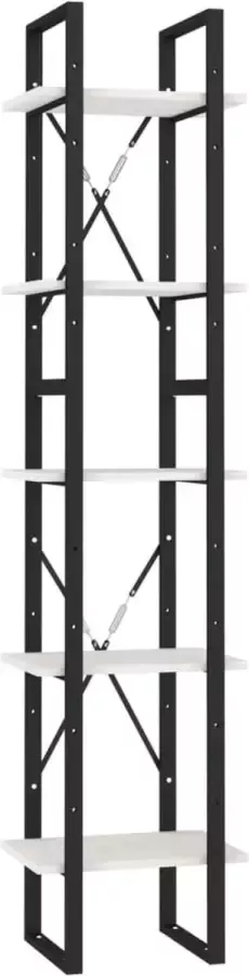 Maison Exclusive Boekenkast met 5 schappen 40x30x175 cm grenenhout wit