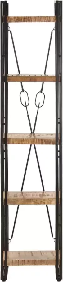 Maison Exclusive Boekenkast met 5 schappen 40x30x180 cm massief mangohout