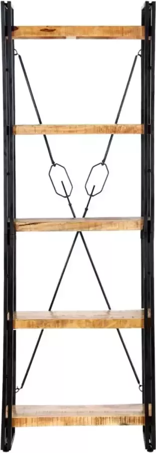 Maison Exclusive Boekenkast met 5 schappen 60x30x180 cm massief mangohout