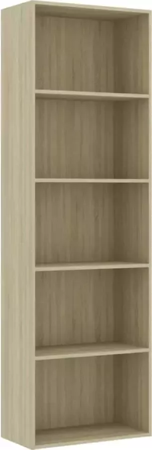 Maison Exclusive Boekenkast met 5 schappen 60x30x189 cm spaanplaat sonoma eiken