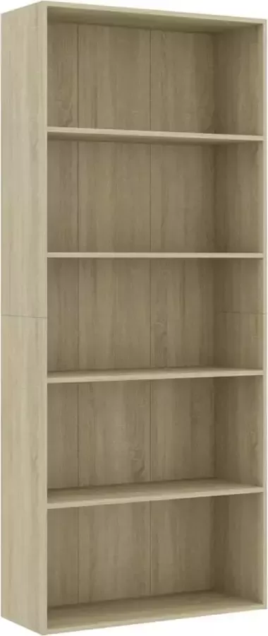 Maison Exclusive Boekenkast met 5 schappen 80x30x189 cm spaanplaat sonoma eiken