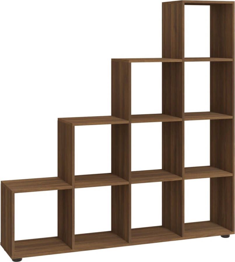 Maison Exclusive Boekenkast trapvormig 142 cm bewerkt hout bruineikenkleurig