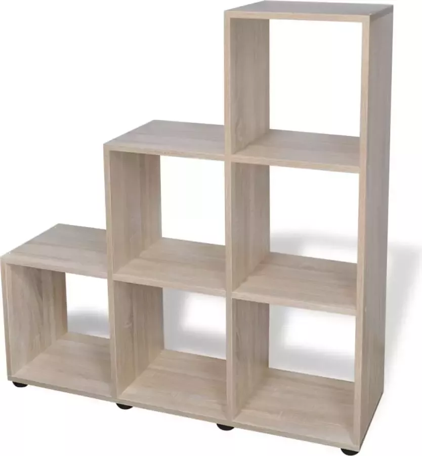 Maison Exclusive Boekenkast presentatiemeubel trapvormig 107 cm eikenkleur