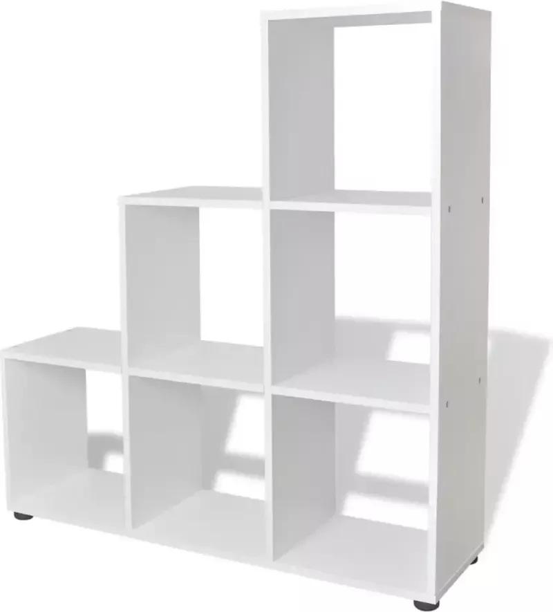 Maison Exclusive Boekenkast presentatiemeubel trapvormig 107 cm wit